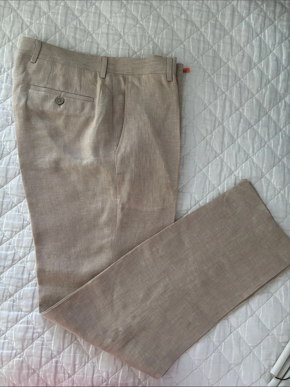 Bar III Men's Taupe Linen-Blend Dress Pants